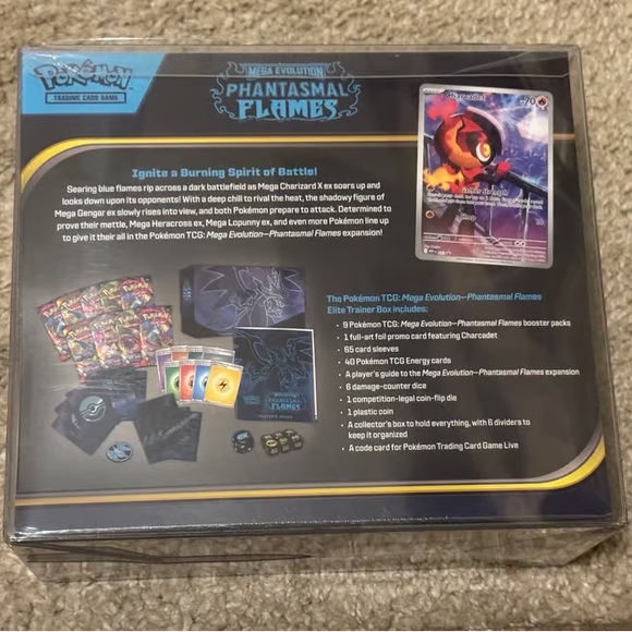 Pokemon Mega Evolution Phantasmal Flames Box - Black and Blue